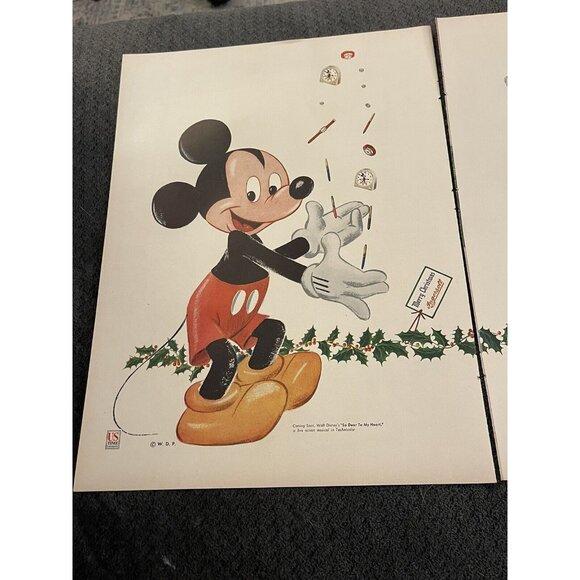 Vintage Magazine Ad Ingersoll Pen Watch Clock Disney Mickey Mouse MA1 - Picture 2 of 3